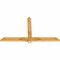 Ekena Millwork Eugene Rough Sawn Timber Gable Bracket, Western Red Cedar, 60"W x 35"H x 2"D x 4"F, 14/12 Pitch GBW060X35X0204EUG00RWR - alternate 5